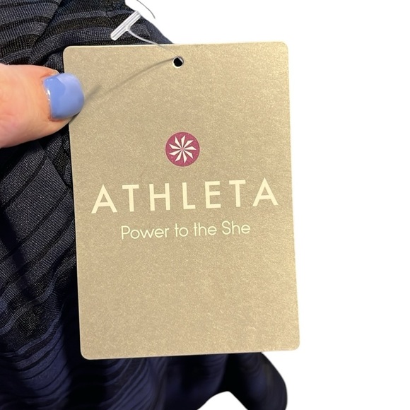 Athleta Navy Striped Women's Top - Picture 9 of 11